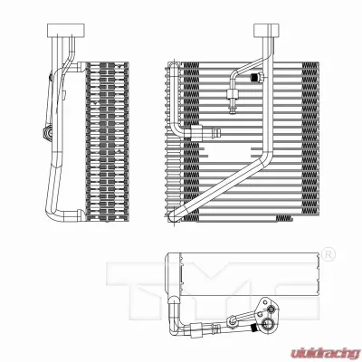 TYC Genera A/C Evaporator Core Mitsubishi Montero Sport Front 1997-2004 - 97278