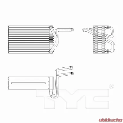 TYC Genera A/C Evaporator Core Rear - 97282