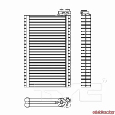 TYC Genera A/C Evaporator Core Subaru Front 2005-2009 - 97300