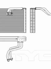 TYC Genera A/C Evaporator Core Fiat 500 Front 2012-2019                                     - 97302 - Image 3