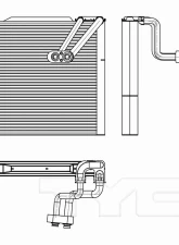 TYC Genera A/C Evaporator Core Hyundai Elantra Front 2011-2013                                     - 97305 - Image 3