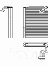 TYC Genera A/C Evaporator Core Hyundai Sonata Front 2011-2014                                     - 97306 - Image 3