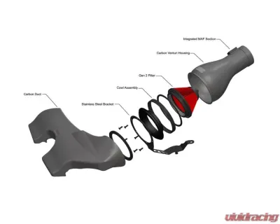 Eventuri Black Carbon Intake System BMW M135i | M235i | X2 2012-2020 - EVE-F4XB48-CF-INT