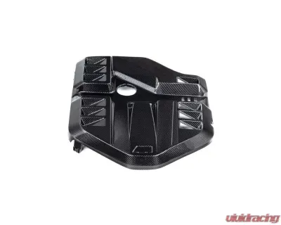Eventuri Black Carbon Engine Cover Matte with BMW M Power Decal for BMW M3/M4 2015-2020 - EVE-G8XM-CFM-ENG-D