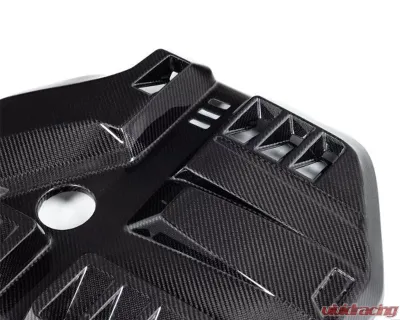 Eventuri Black Carbon Engine Cover Matte with BMW M Power Decal for BMW M3/M4 2015-2020 - EVE-G8XM-CFM-ENG-D