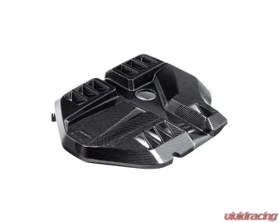 Eventuri Black Carbon Engine Cover Matte with BMW M Power Decal for BMW M3/M4 2015-2020 - EVE-G8XM-CFM-ENG-D