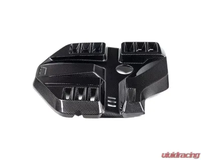 Eventuri Black Carbon Engine Cover Matte with BMW M Power Decal for BMW M3/M4 2015-2020 - EVE-G8XM-CFM-ENG-D