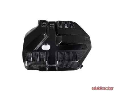 Eventuri Black Carbon Engine Cover Matte with BMW M Power Decal for BMW M3/M4 2015-2020 - EVE-G8XM-CFM-ENG-D