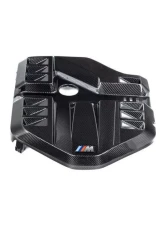 Eventuri Black Carbon Engine Cover Matte with BMW M Power Decal for BMW M3/M4 2015-2020                                     - EVE-G8XM-CFM-ENG-D - Image 13