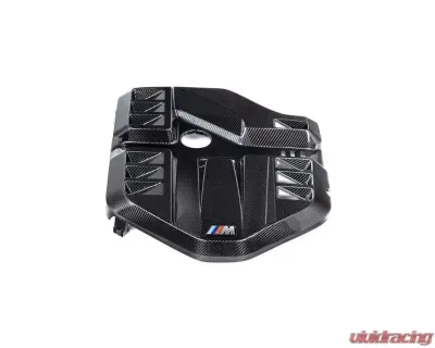 Eventuri Black Carbon Engine Cover Matte with BMW M Power Decal for BMW M3/M4 2015-2020 - EVE-G8XM-CFM-ENG-D