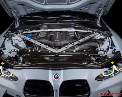 Eventuri Black Carbon Engine Cover Matte with BMW M Power Decal for BMW M3/M4 2015-2020 - EVE-G8XM-CFM-ENG-D