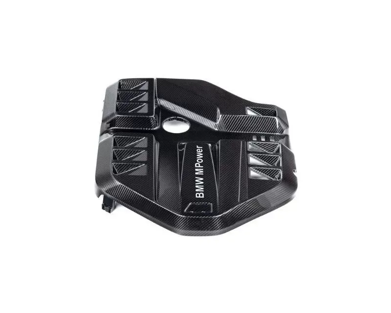 Eventuri Gloss Black Carbon Engine Cover with BMW M Power Decal - EVE-G8XM-CF-ENG-D
