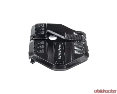 Eventuri Gloss Black Carbon Engine Cover with BMW M Power Decal BMW M3 | M4 2021-2024 - EVE-G8XM-CF-ENG-D