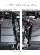 Eventuri Black Carbon Stage 3 Intake System Audi RS3 | TTRS 2015-2021                                     - EVE-ST38V8S-CF-INT - Image 12