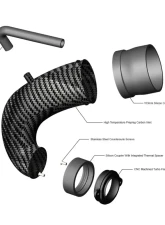 Eventuri LHD Carbon Turbo Inlet Audi RS3 | RSQ3 | TTRS 2015-2021                                     - EVE-TRB8V8S-LHD-NIL - Image 7