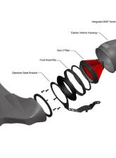 Eventuri PRE LCI Black Carbon Intake System Mini Cooper Countryman F60 2017-2021                                     - EVE-F60-CF-INT - Image 2