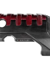 Eventuri Black Carbon and Red Kevlar Engine Cover for EVE-ST38V8S-CF-ENG                                     - EVE-ST38V8S-CF-ENG - Image 9