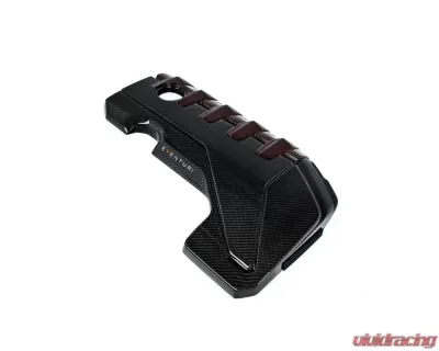Eventuri Black Carbon and Red Kevlar Engine Cover for EVE-ST38V8S-CF-ENG - EVE-ST38V8S-CF-ENG