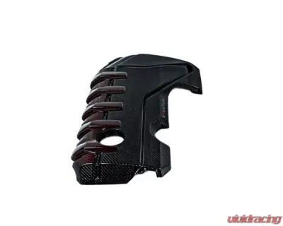 Eventuri Black Carbon and Red Kevlar Engine Cover for EVE-ST38V8S-CF-ENG - EVE-ST38V8S-CF-ENG