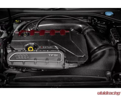 Eventuri Black Carbon and Red Kevlar Engine Cover for EVE-ST38V8S-CF-ENG - EVE-ST38V8S-CF-ENG