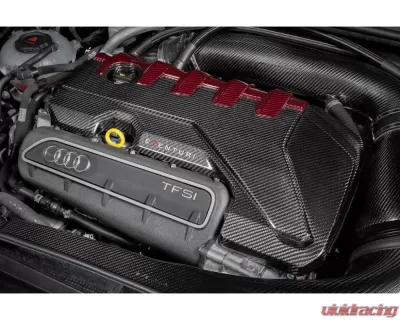 Eventuri Black Carbon and Red Kevlar Engine Cover for EVE-ST38V8S-CF-ENG - EVE-ST38V8S-CF-ENG