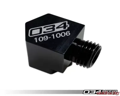 034Motorsport 90D Water/Meth Nozzle Adapter - CNC-Machined Billet Aluminum, Black Anodized - 034-109-1006