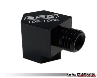 034Motorsport 90D Water/Meth Nozzle Adapter - CNC-Machined Billet Aluminum, Black Anodized - 034-109-1006
