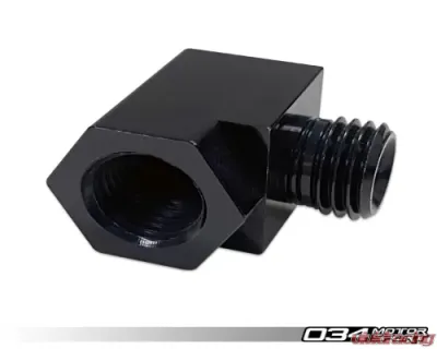 034Motorsport 90D Water/Meth Nozzle Adapter - CNC-Machined Billet Aluminum, Black Anodized - 034-109-1006