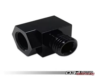 034Motorsport 90D Water/Meth Nozzle Adapter - CNC-Machined Billet Aluminum, Black Anodized - 034-109-1006