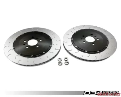 034 Motorsports Stage 2 2-Piece 390mm Floating Front Brake Rotor Upgrade Kit for Audi R8 2006-2015 - 034-301-1004
