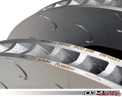 034 Motorsports Stage 2 2-Piece 390mm Floating Front Brake Rotor Upgrade Kit for Audi R8 2006-2015 - 034-301-1004