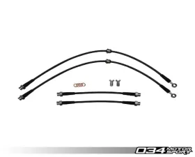 034 Motorsports Stainless Steel Braided Brake Line Kit Audi A2 | VW 2006+