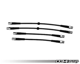 034 Motorsports Stainless Steel Braided Brake Line Kit Audi S4 Quattro C4 1991-1997