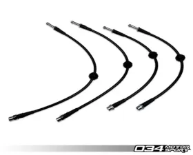 034 Motorsports Stainless Steel Braided Brake Line Kit Audi B8/B8.5 S4/S5 2010-2017