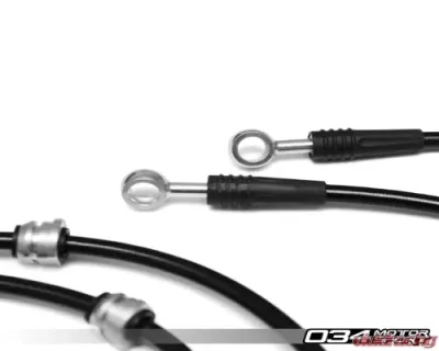 034 Motorsports Stainless Steel Braided Brake Line Kit for Audi A3 2006-2012 & VW Golf/GTI/Jetta 2010+ - 034-303-0017