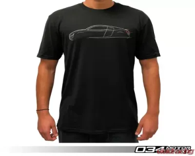 034 Motorsports T-Shirt, Audi R8 Lines - 034-A01-1019-L