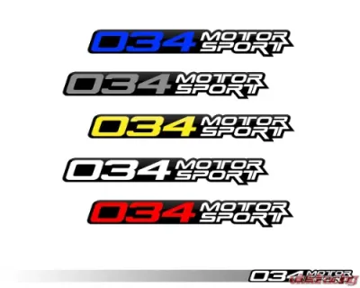 034 Motorsports 4" Decal White - 034-A04-0006-WHT