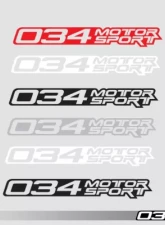034 Motorsports 12" Decal, Die Cut, Reflective Black                                     - 034-A04-0008-12-RFB - Image 2