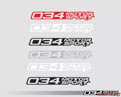 034 Motorsports 12" Decal, Die Cut, Reflective Black - 034-A04-0008-12-RFB