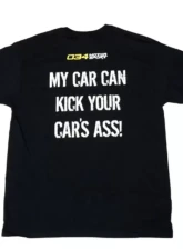 034 Motorsport Black "Kick Ass" T-shirt                                     - 034-A01-1001-XXXL - Image 2