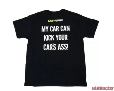 034 Motorsport Black "Kick Ass" T-shirt - 034-A01-1001-XXXL