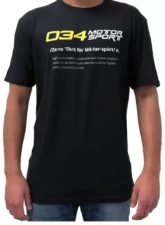 034 Motorsport Black Defined T-shirt                                     - 034-A01-1018-XXL - Image 4