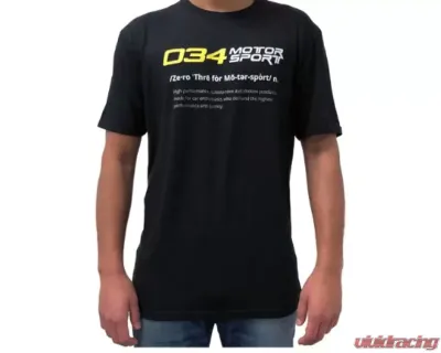 034 Motorsport Black Defined T-shirt - 034-A01-1018-XXL