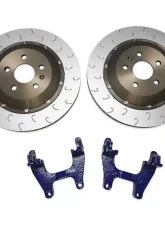 034 Motorsports 2-Piece Floating Front Brake Rotor (375mm) Upgrade w/ Blue Caliper Bracket Audi S3 8Y | Volkswagen Golf R Mk8 2021+                                     - 034-301-1012-BLU - Image 5