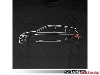 034Motorsport T-Shirt, MK8 Volkswagen GTI Line Art - 034-A01-1024-WL