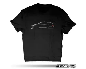 034Motorsport T-Shirt, MK8 Volkswagen GTI Line Art