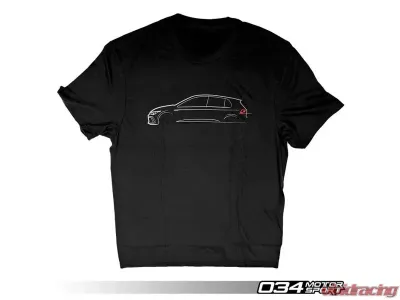 034Motorsport T-Shirt, MK8 Volkswagen GTI Line Art - 034-A01-1024-WL