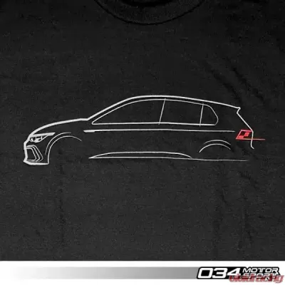 034Motorsport T-Shirt, MK8 Volkswagen GTI Line Art - 034-A01-1024-L