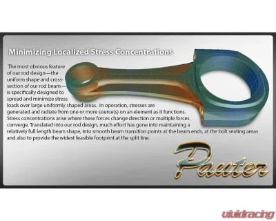 034 Motorsports Pauter 4340 Chromoly Cross-Beam Connecting Rod Set Audi EA839 3.0T Turbocharged Engines 2017+ - PAU-AUD-200-588-1550FD