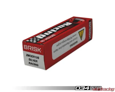 034 Motorsports Brisk Racing 2MOER10S Silver Spark Plug BMW | Audi 2006+ - BRSK-2MOER10S